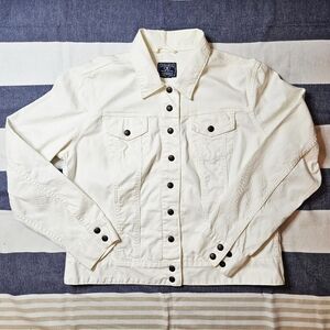 Lucky Brand White Sabrina Denim Jacket Large